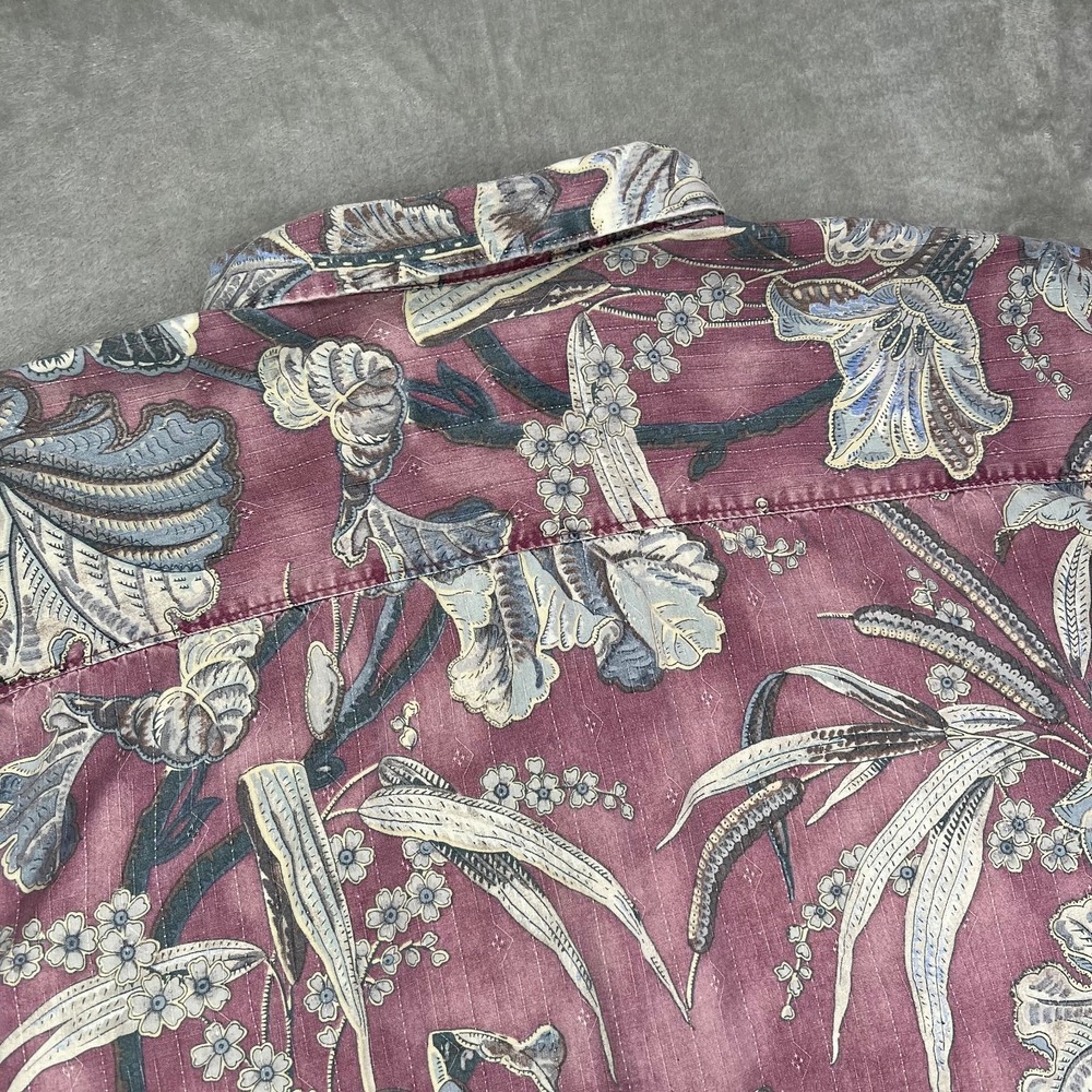 Tommy Bahama Floral Camp Shirt Mens 2XL Multicolor Short Sleeve Silk Coastal‎ - Picture 10 of 10